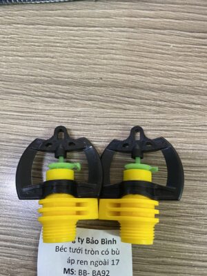 béc tưới tròn có bù áp ren ngoài 17